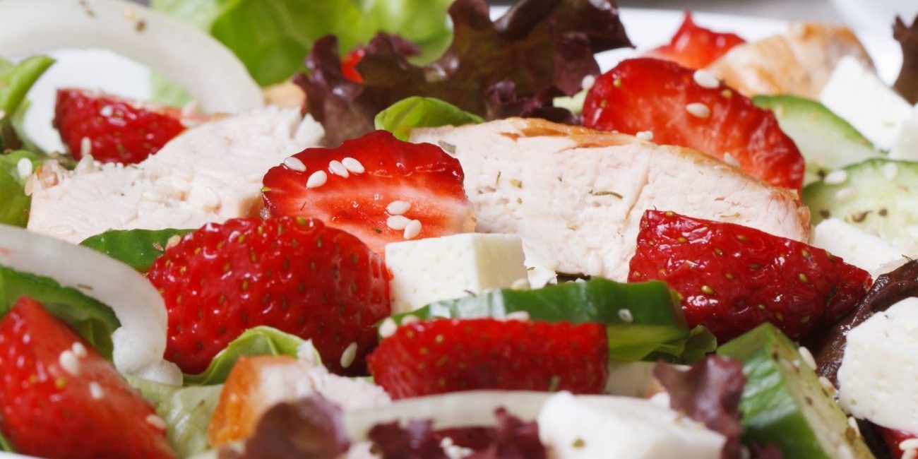 fraise feta concombre