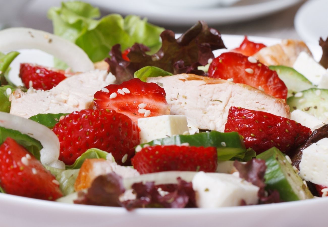 fraise feta concombre fraise feta concombre
